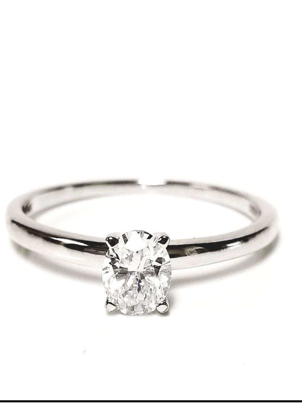 LAB Diamond SI1 G 14k White Gold - Size 5.75 - .50 Carat